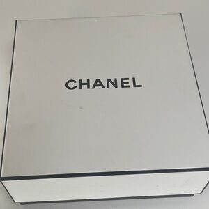 White Chanel Box with Chanel Tissue Paper